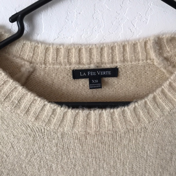 Anthropologie La Fee Verte Cream Sweater - Picture 2 of 5